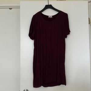 Silky T-shirt dress